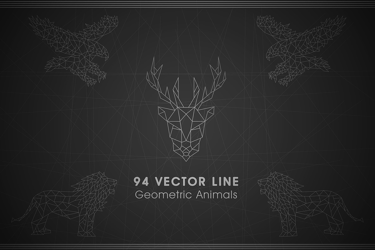 94 Geometric Animals Collection, an Animal Illustration by RHY Studio (Photo 1 of 5)