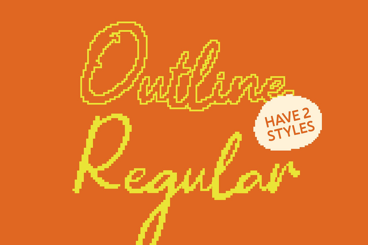 CS Soraya Pixel, a Script Font by Craft Supply Co. (Photo 5 of 8)