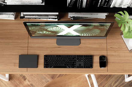 Top View Desk Mockup