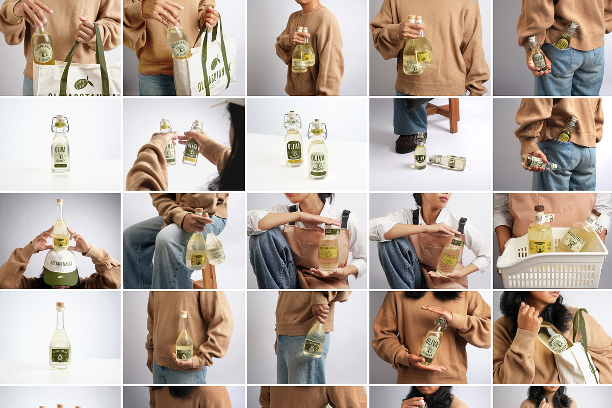 30 Olive Oil & Wine Bottles Mockups, a Packaging Mockup by Vitora Mockup (Photo 2 of 10)