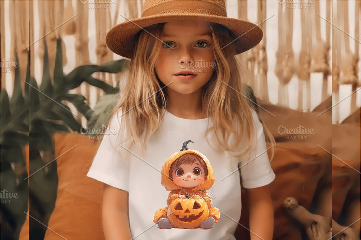 Cute Halloween Jack. TShirt Sticker., an Animal Illustration by KENO Mascots (Photo 4 of 10)
