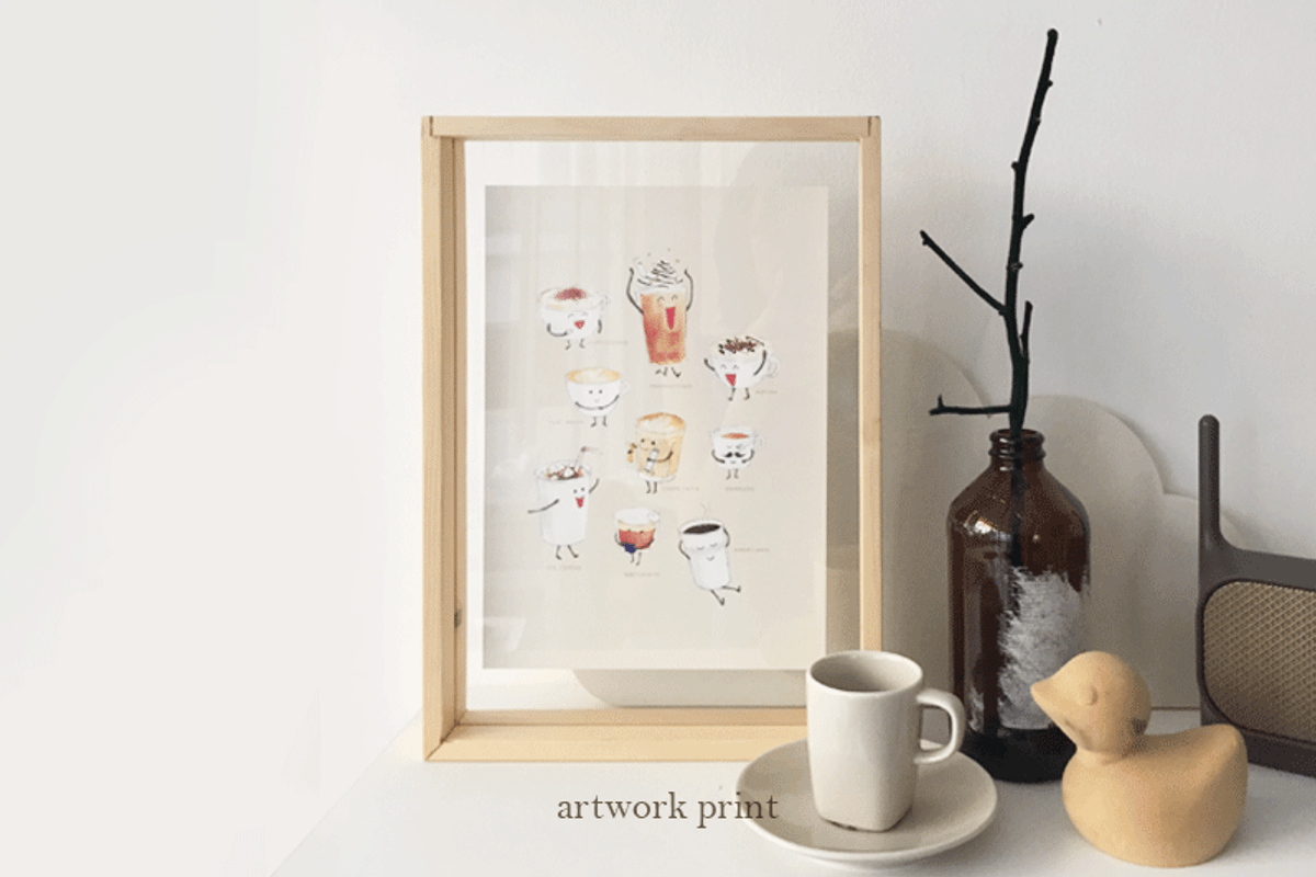 Caffeinated Friends Set, a Food Illustration by elpple (Photo 4 of 4)