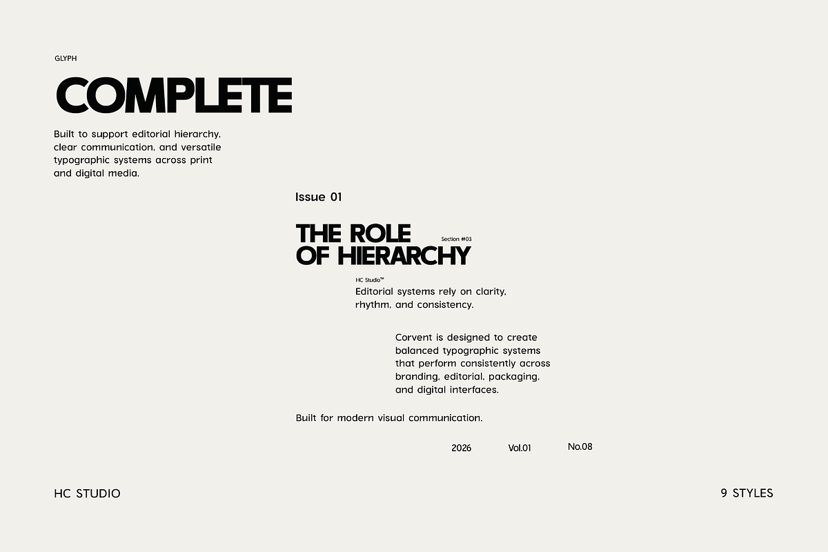 Corvent – Geometric Sans Serif, a Sans Serif Font by Hasbi Creative (Photo 8 of 19)