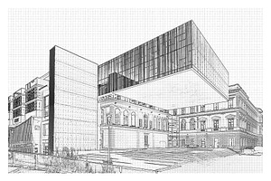 Architecture Sketch Photoshop Effect