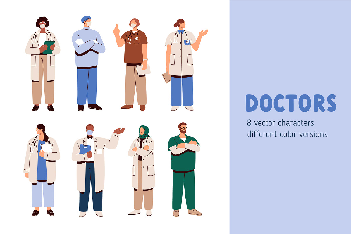 Doctors, medic workers, clinic staff, a Healthcare Illustration by Good Studio (Photo 1 of 7)