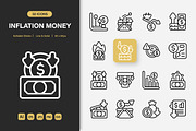 Inflation Money Icons, an Icon by Spacepixel Creative (Thumbnail 1 of 3)