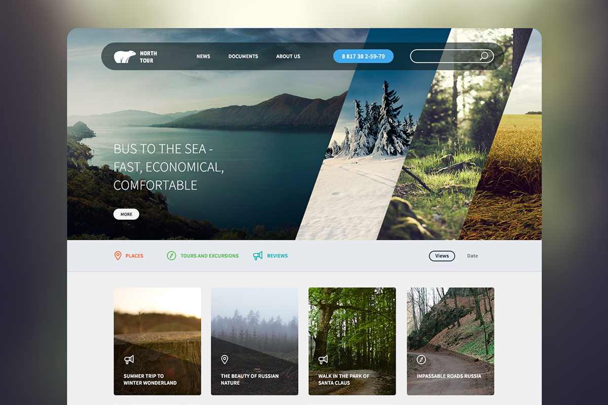North tour - PSD Templates, a Websites & App Template by ikima (Photo 1 of 2)