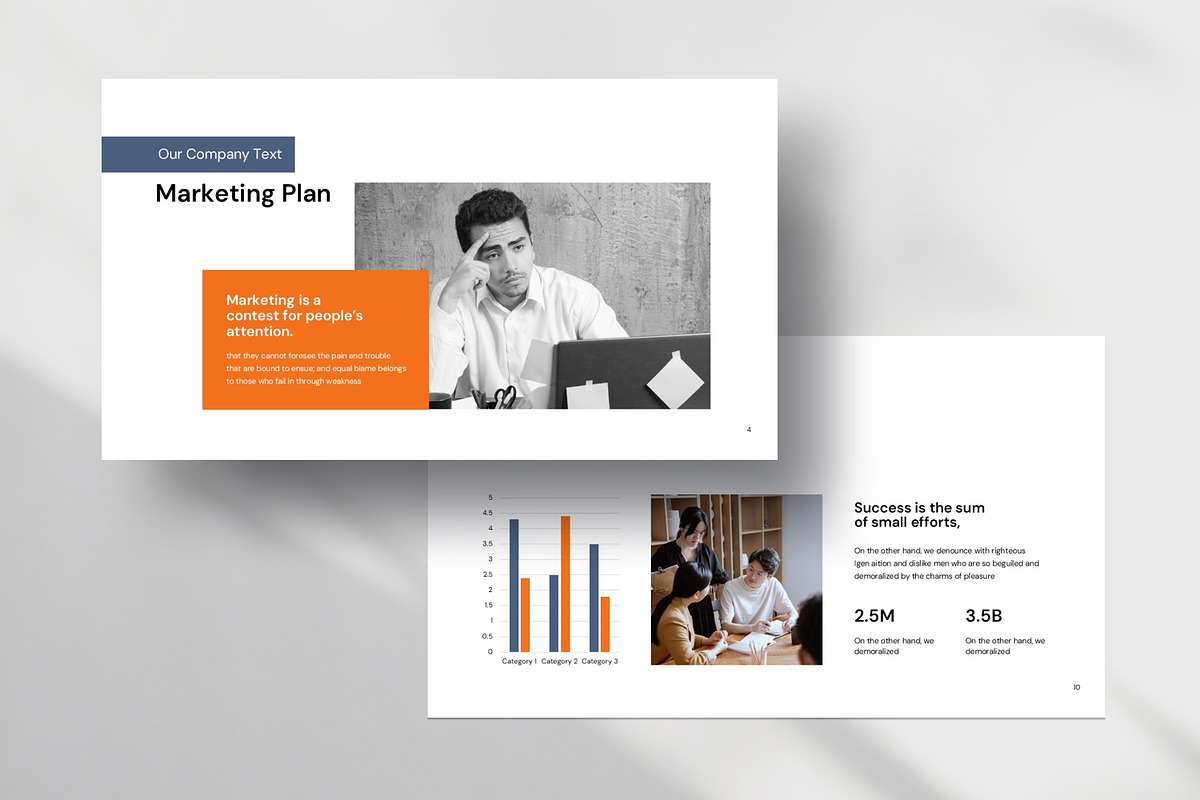 Creative Marketing Plan Presentation, a Presentation Template by evgenystudio (Photo 3 of 8)