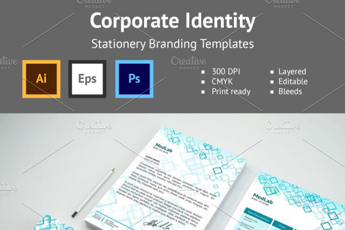 Medlab — Branding Identity Mock-Up, a Product Mockup by NetGon_Tech's Shop (Photo 2 of 2)