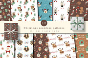 Christmas seamless pattern set, a Pattern Graphic by Nursery Art (Thumbnail 1 of 4)