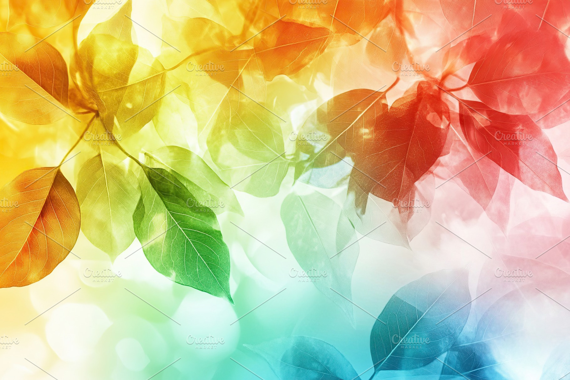 Colorful leaves create a stunning pattern in nature during the warm season, a Background Photo by AlyaAnd