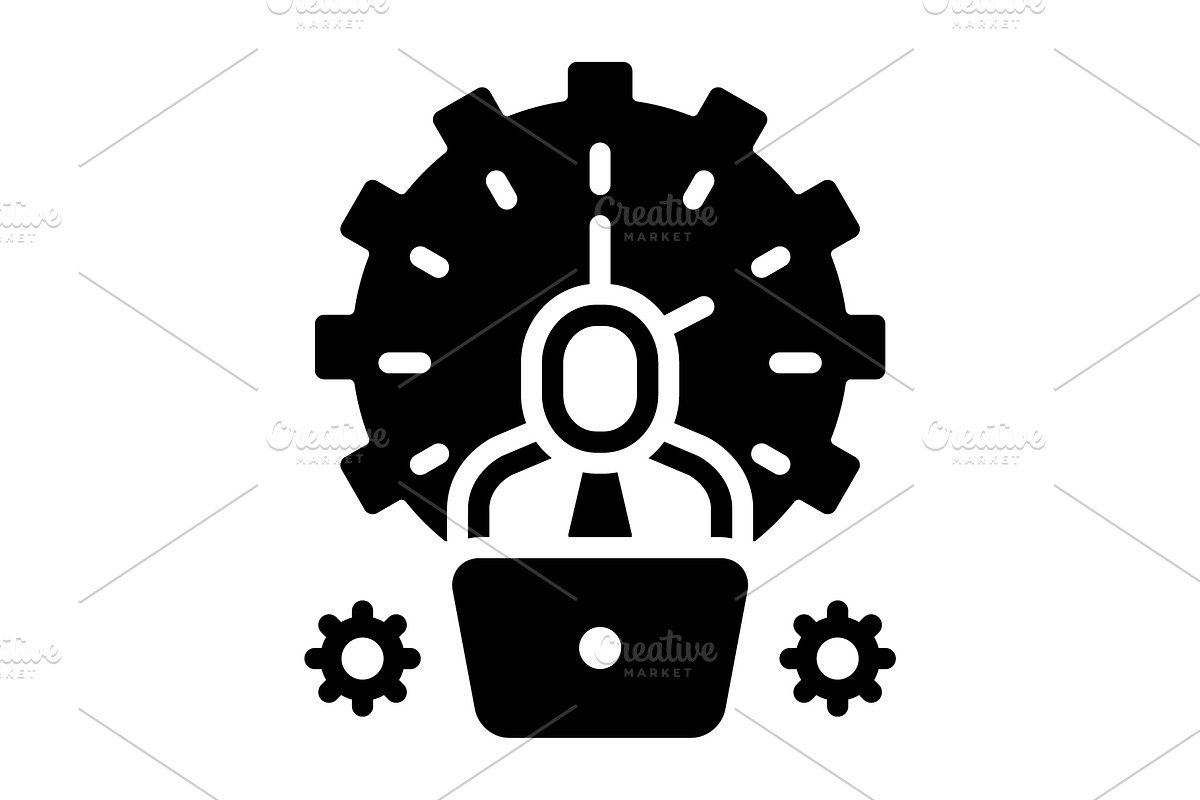 Productive manufacturing solid icon, a Solid Icon by Creative priyanka