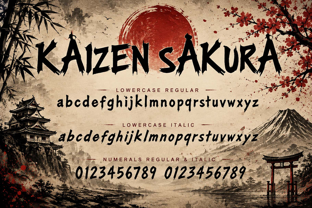 Kaizen Sakura, a Handwritten Font by Yoga Letter (Photo 7 of 9)