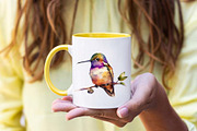 Watercolor Hummingbirds PNG Clipart, a Decorative Illustration by ARTify Illustrations (Thumbnail 4 of 6)