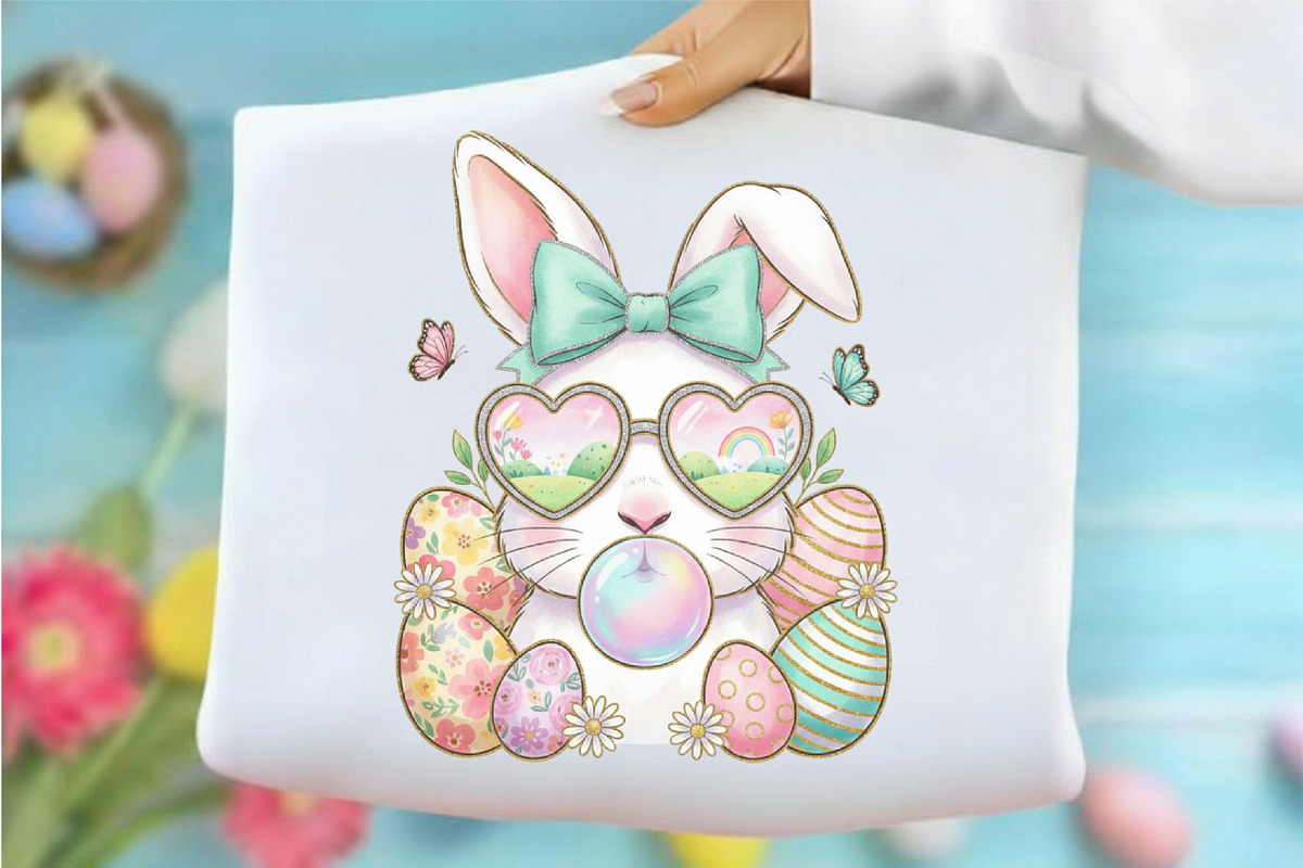 Easter Bunny Bubble Gum Coquette PNG, an Illustration by Designking (Photo 2 of 6)