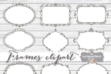 Vector Hand draw frames Clipart