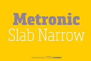 Metronic Slab Narrow 12 Fonts