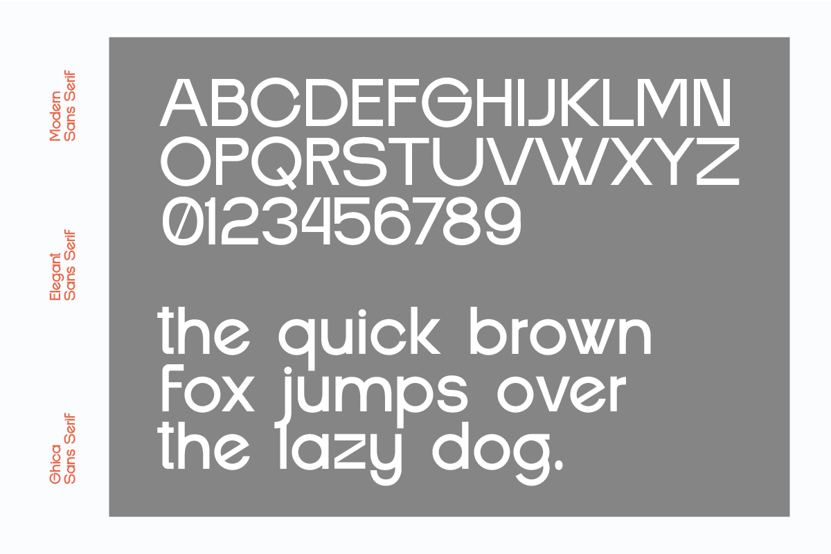 Ghica Clean & Minimalist Typeface, a Sans Serif Font by Ronny Studio (Photo 3 of 9)