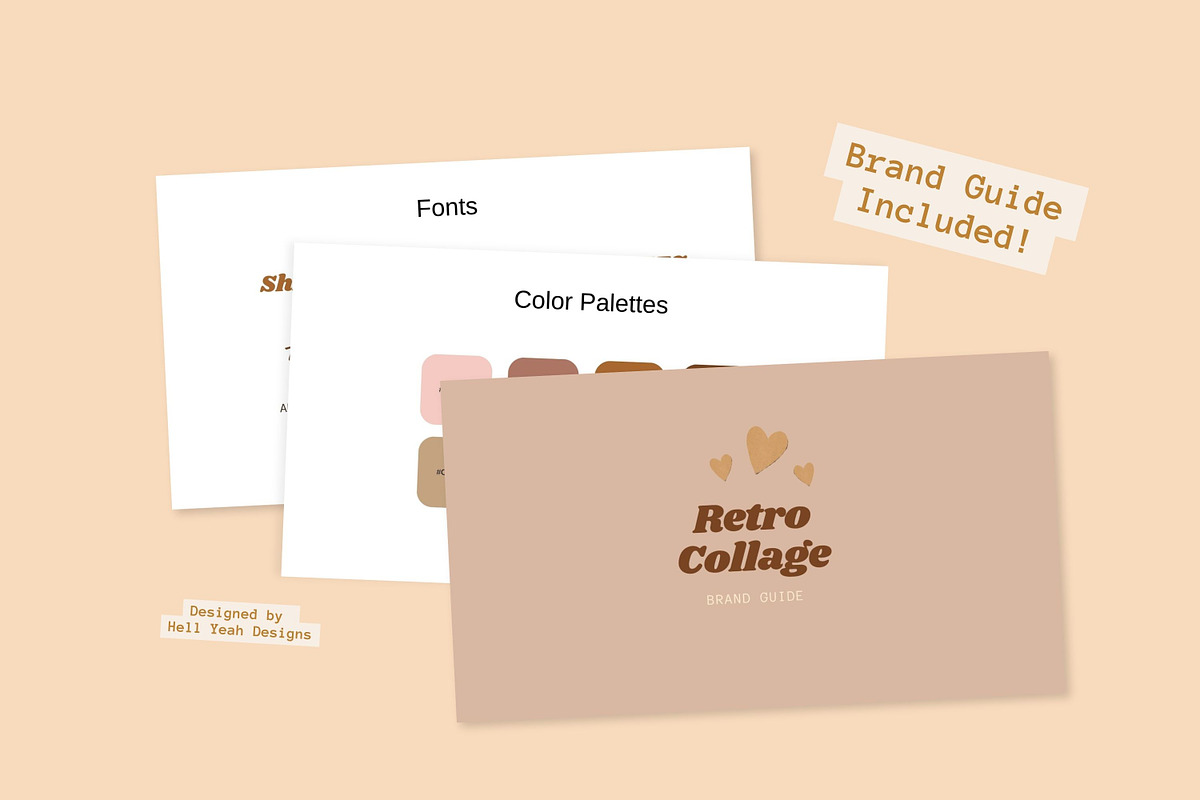 Retro Collage Branding Starter Kit, a Social Media Template by Hell Yeah Designs (Photo 7 of 22)