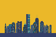 Boston skyline, an Illustration by GlebTagirov (Thumbnail 1 of 2)