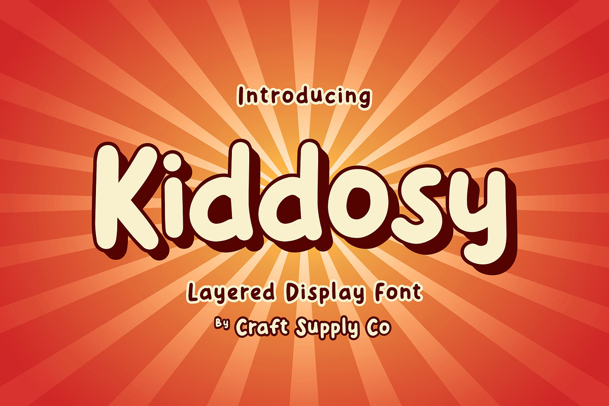 Kiddosy - Layered Display Font, a Font by Craft Supply Co. (Photo 1 of 9)