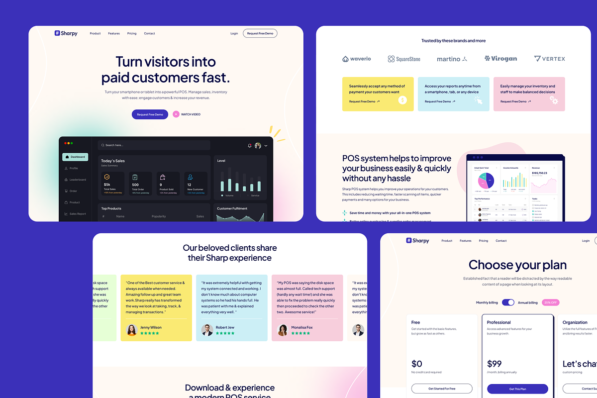 Sharpy - SaaS Free Figma Template, an UI Kit Template by FinestDevs (Photo 3 of 5)