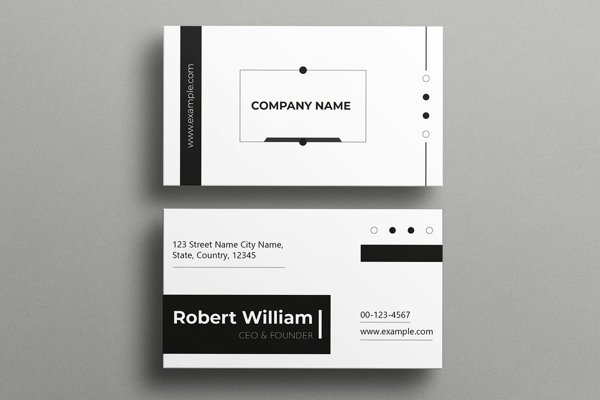 Minimal Business Card Template, a Business Card Template by MightyDesign (Photo 1 of 6)