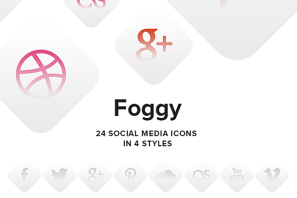 Foggy Social Media Icons