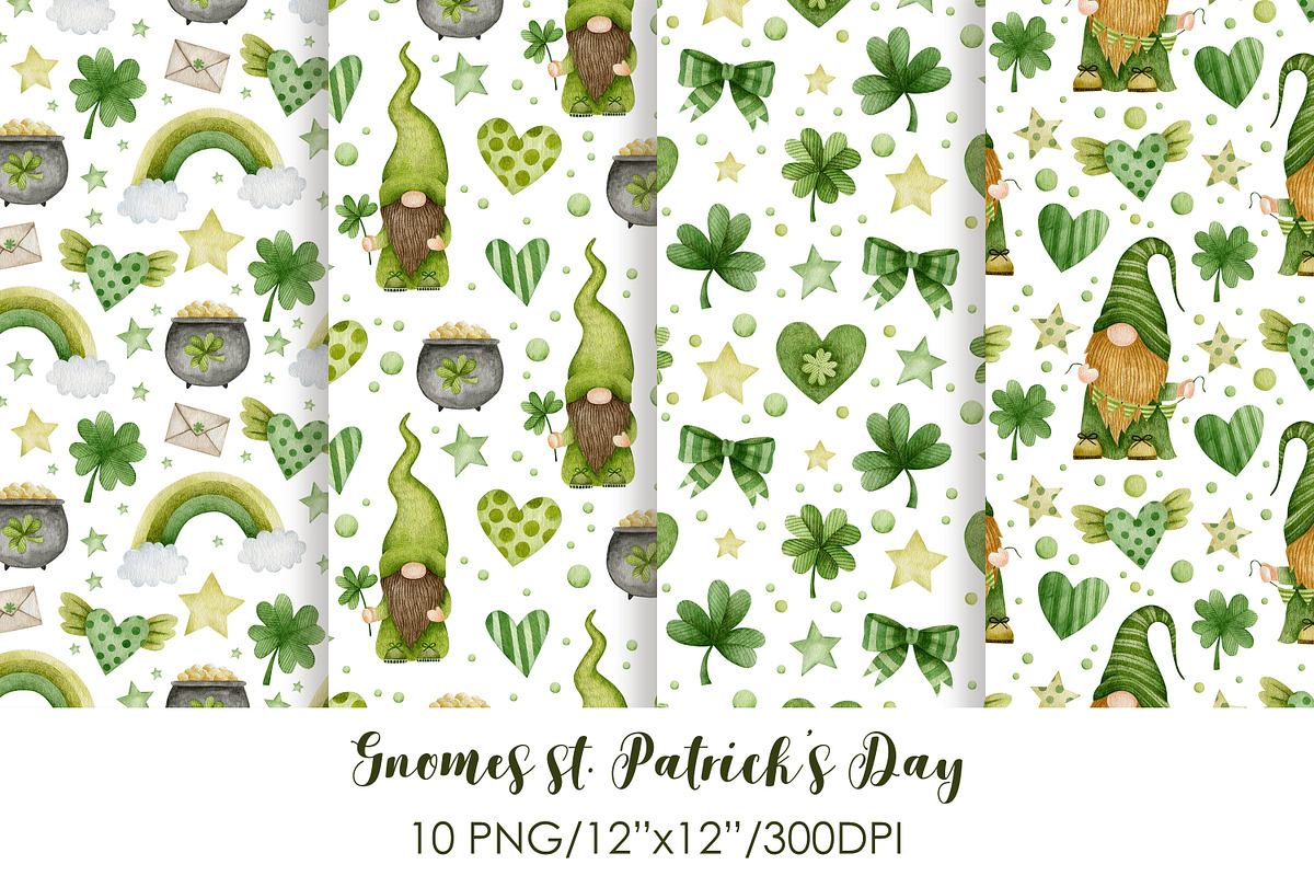 Gnomes st. Patrick's Day Collection., a Decorative Illustration by Kira Konoshenko (Photo 7 of 14)
