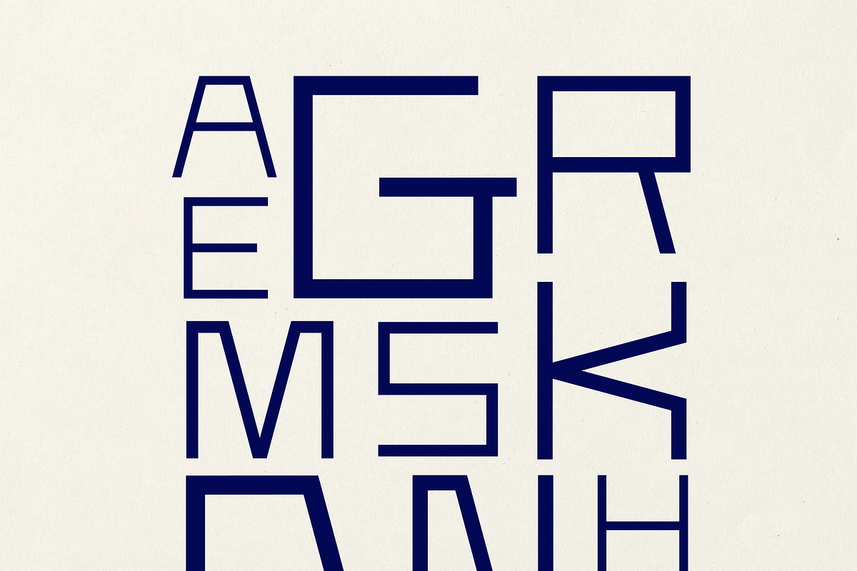 Vandelay - Geometric Display Font, a Font by Sombrero Craft (Photo 3 of 4)