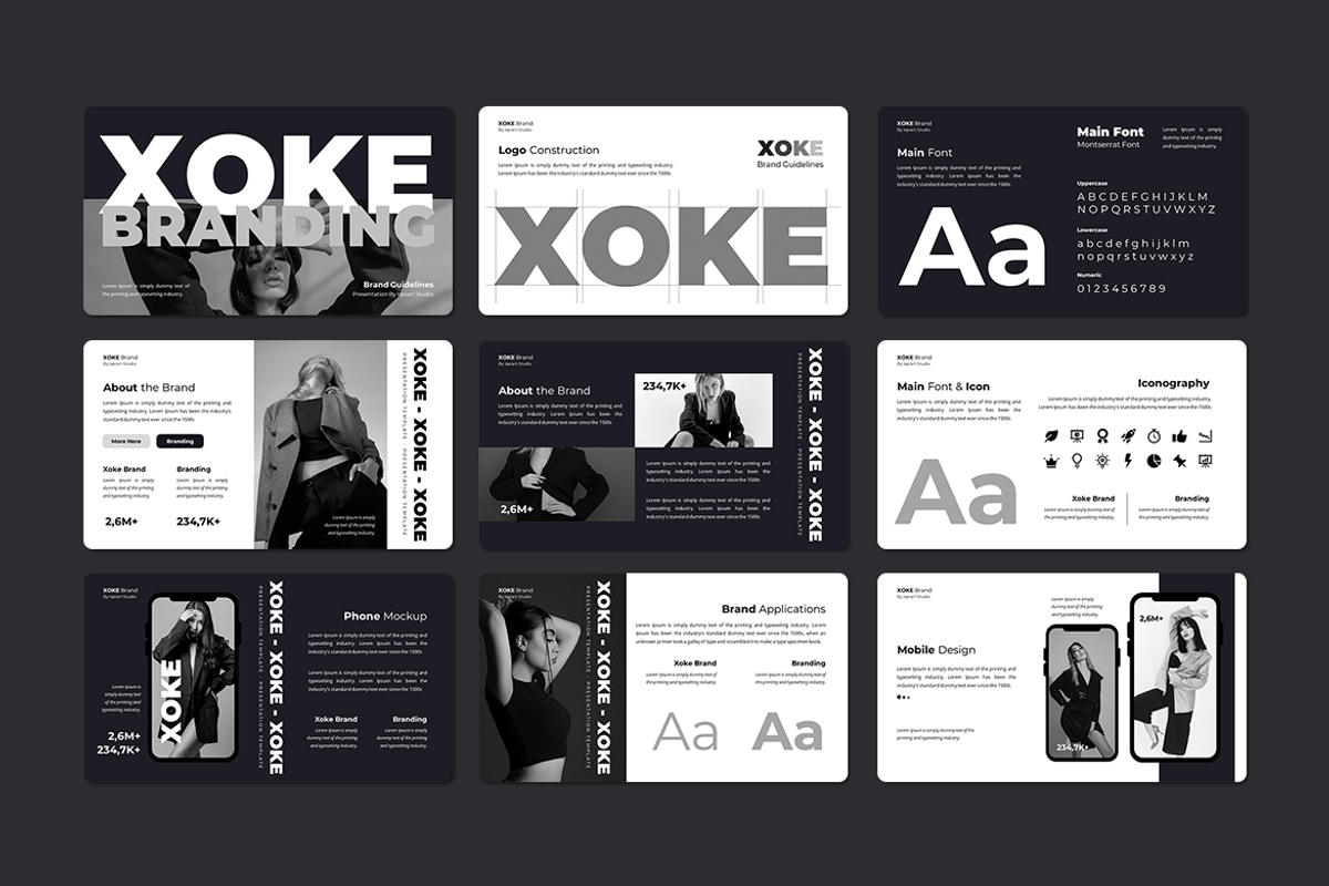 Xoke Brand Guidelines - Keynote, a Presentation Template by Iqsiart Studio (Photo 2 of 3)