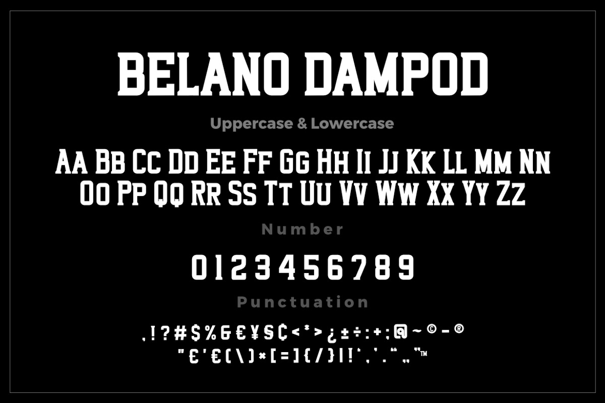 Belano Dampod - Slab Serif Font, a Slab Serif Font by Bayuktx (Photo 7 of 10)