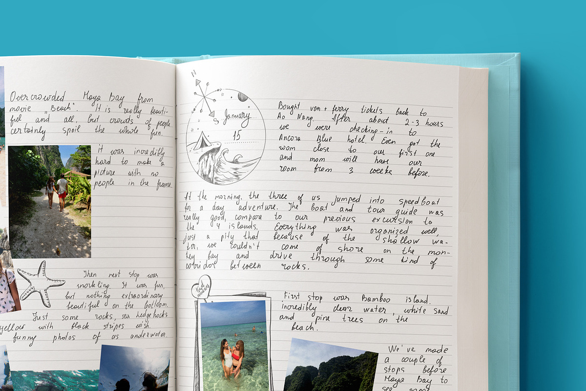 6 pcs Travel date headers, an Illustration by Kate Snitser (Photo 5 of 5)