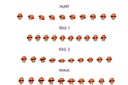 Crazy Mushroom - Character Sprite, an Object Graphic by LudicArts (Thumbnail 3 of 3)