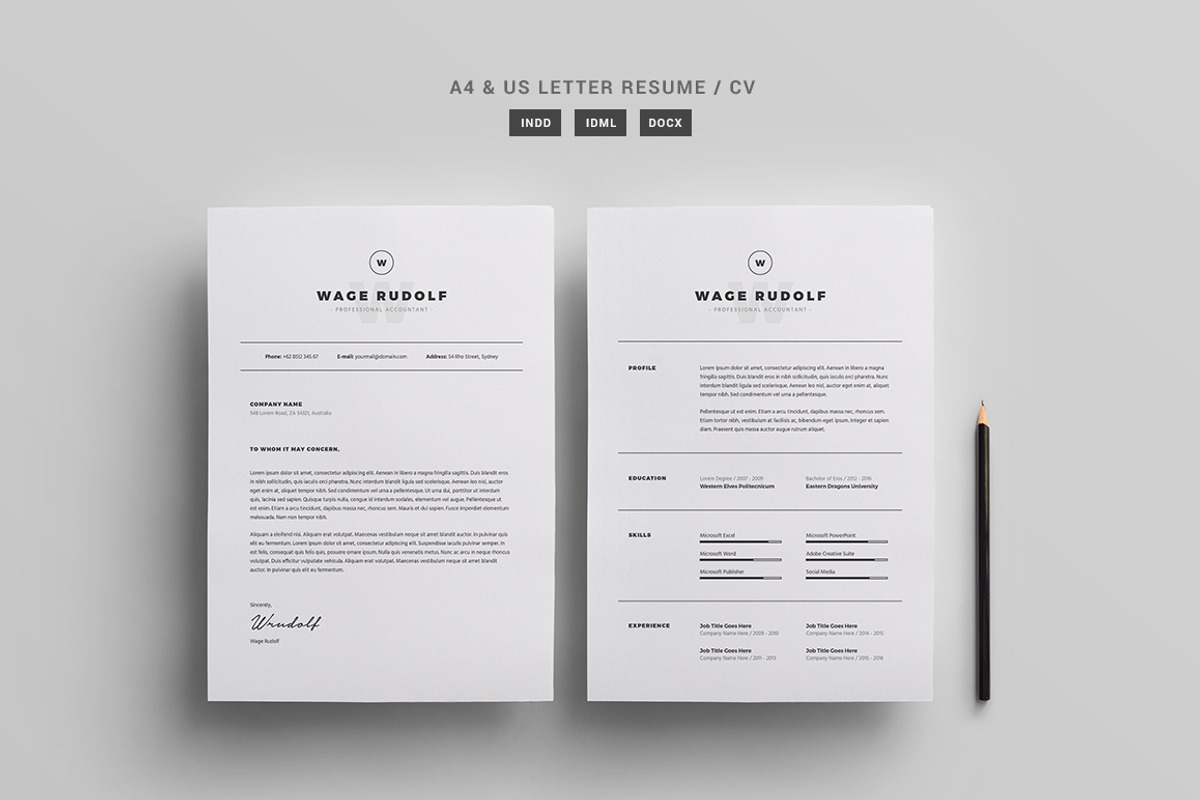 Resume / CV Template, a Resume Template by Page Craft (Photo 1 of 5)
