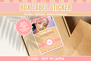 Box Label Sticker Templates, a Stationery Template by SunshineStudioBoutique (Thumbnail 1 of 8)