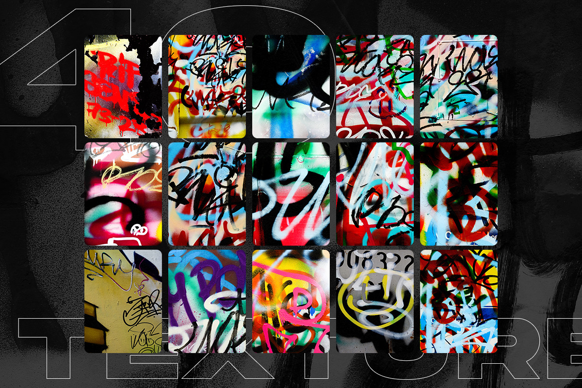 Streets - Graffiti textures, a Graphic by saintricchi (Photo 4 of 7)