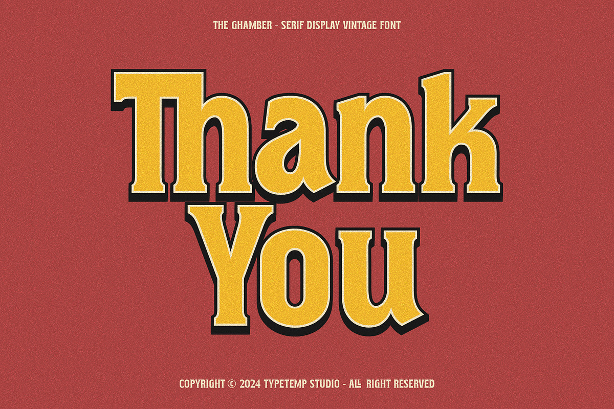 The Ghamber Classic Vintage, a Serif Font by Typetemp Studio (Photo 17 of 17)
