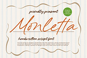 Monletta Handwritten Script Font, a Script Font by Letterena Studios Script (Thumbnail 1 of 15)