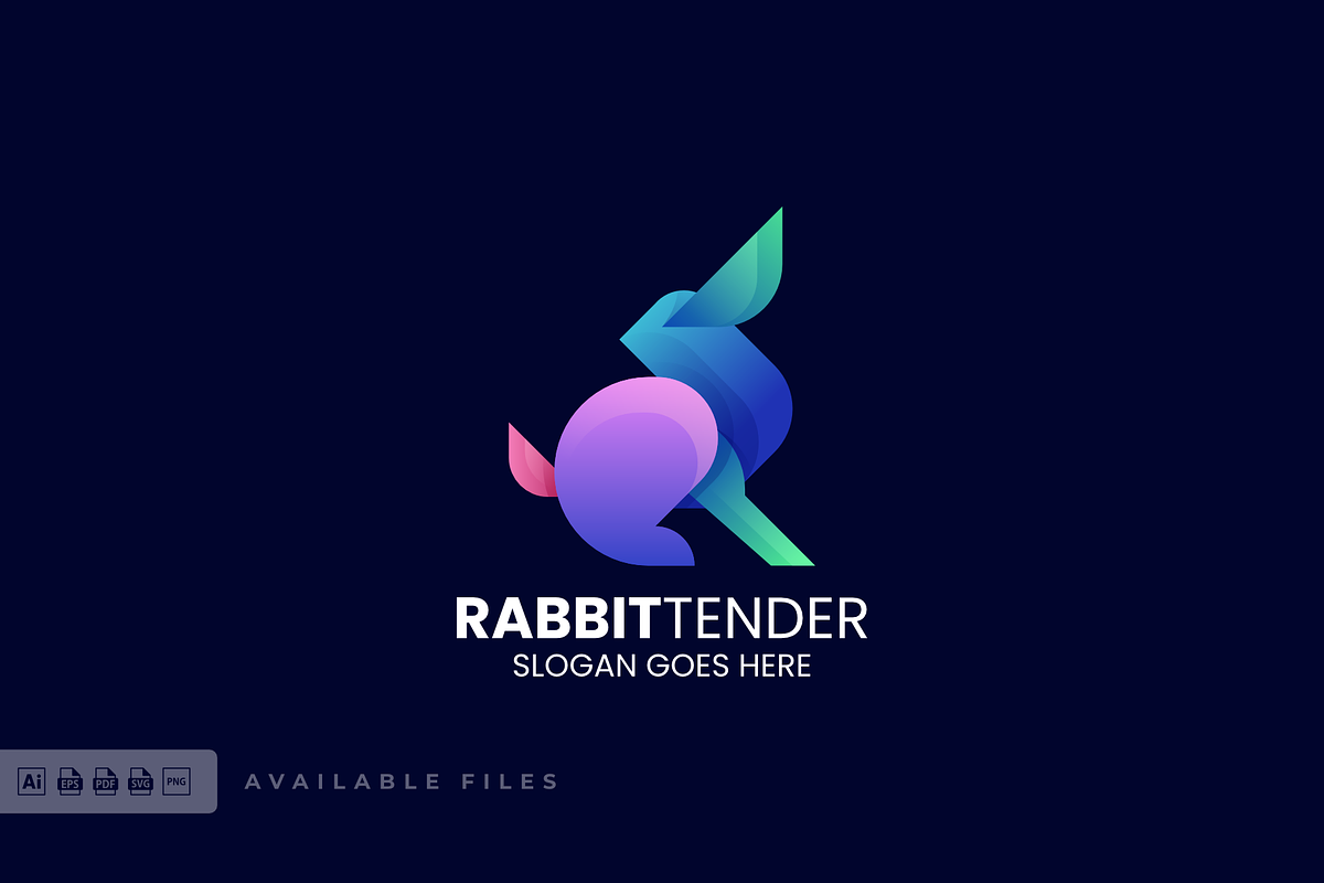 Rabbit Tender Gradient Colorful Logo, a Branding & Logo Template by ivan_artnivora