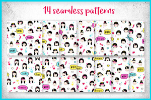 Kawaii Kit: Patterns And Stickers