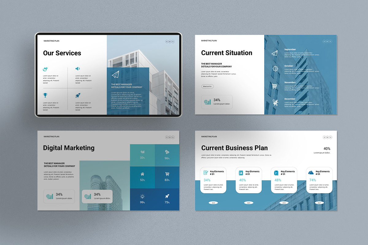 Marketing Plan Presentation Template, a Presentation Template by Dream-Lab (Photo 4 of 7)