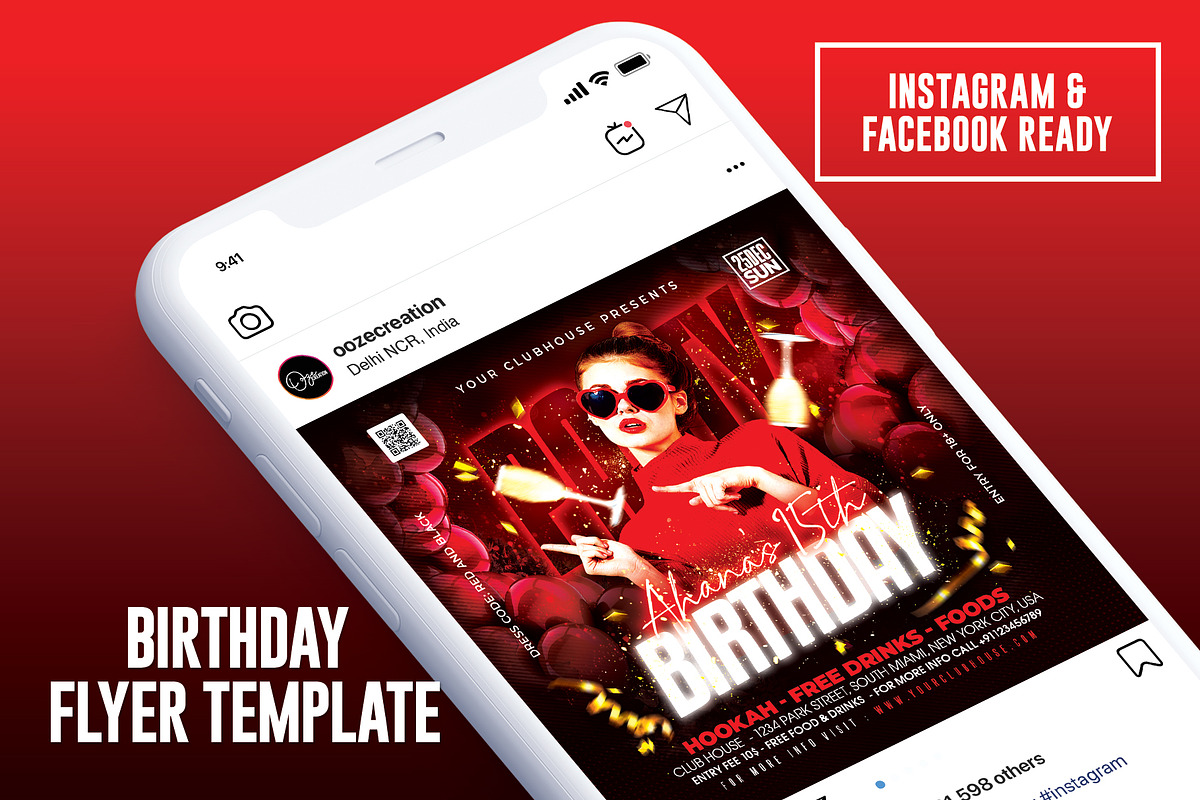 Birthday Flyer, a Templates & Theme by MithilaCreation (Photo 4 of 6)