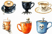 Halloween Skeleton Coffee Cup PNG, an Illustration by Craft Nest (Thumbnail 4 of 6)
