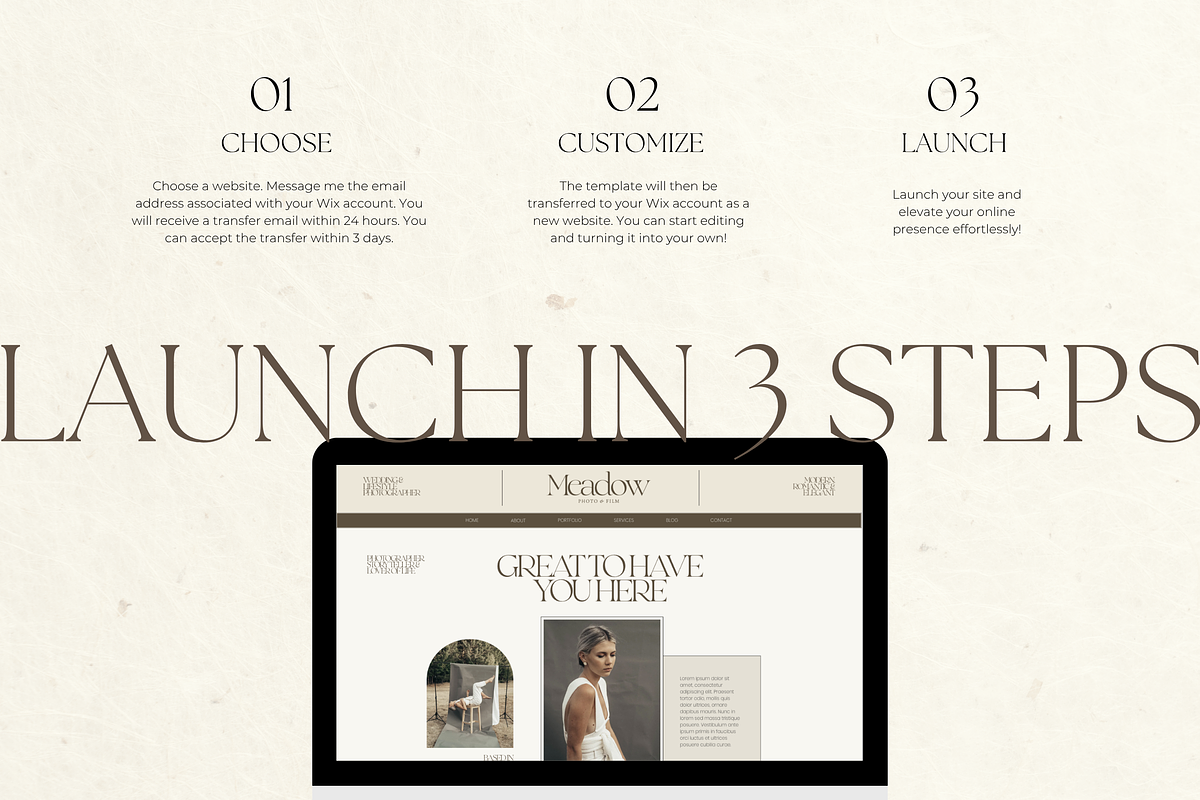 Wix Website Template Photography, a Wix Template by Branding Babe Co. (Photo 10 of 10)