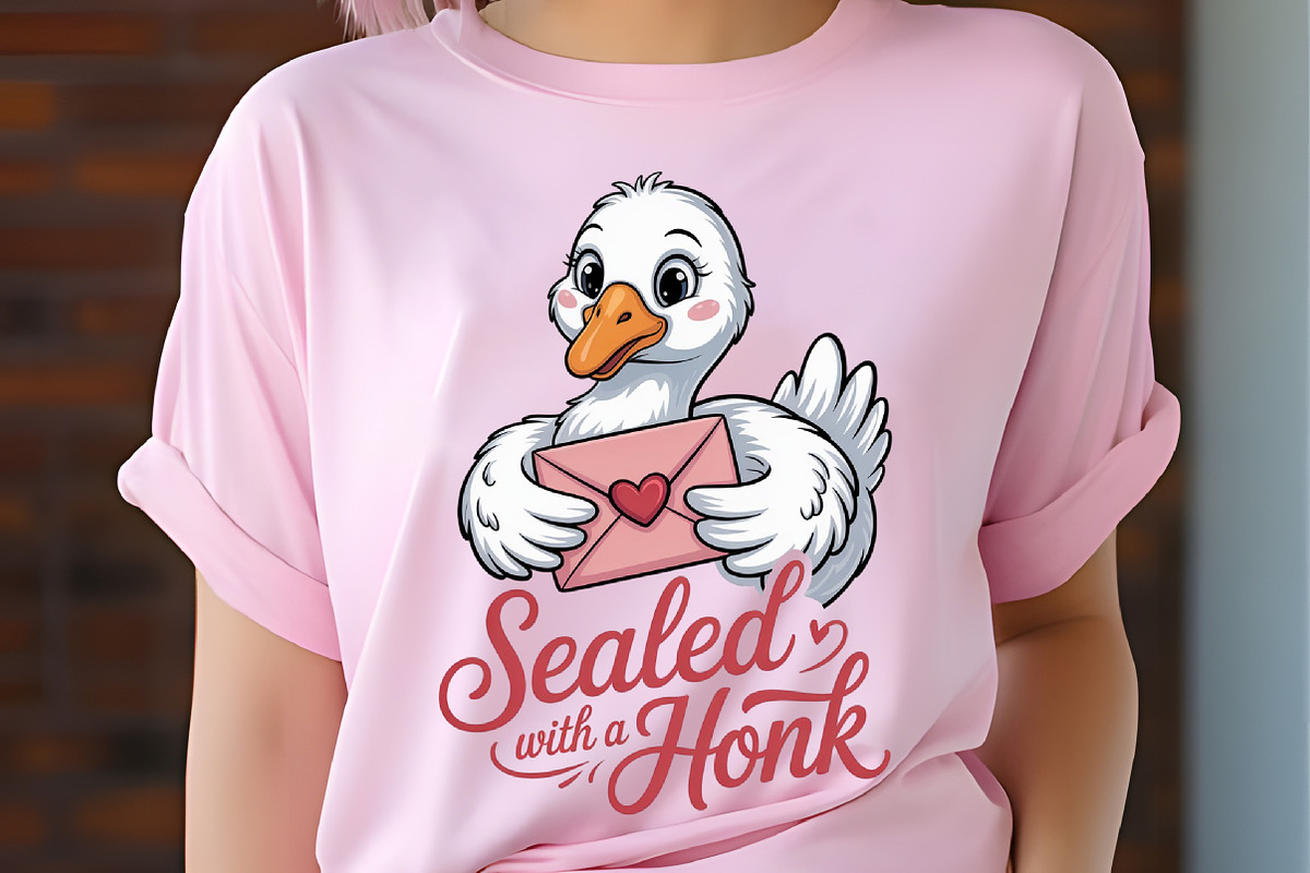Cute Valentine Goose Design Bundle, an Illustration by RobertsArt (Photo 8 of 10)