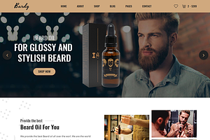 Beard Oil ECommerce Template - Bardy