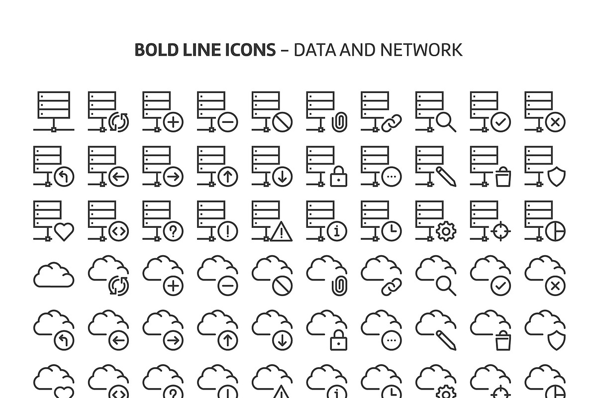 Bold Line Icons, an Outline Icon by Howcolour (Photo 133 of 151)