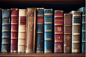 Informative Library books closeup, a Background Photo by Ylivdesign