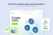 Cripsy Cryptocurrency 3D Icons, a 3D by Welovegraphics (Thumbnail 4 of 10)